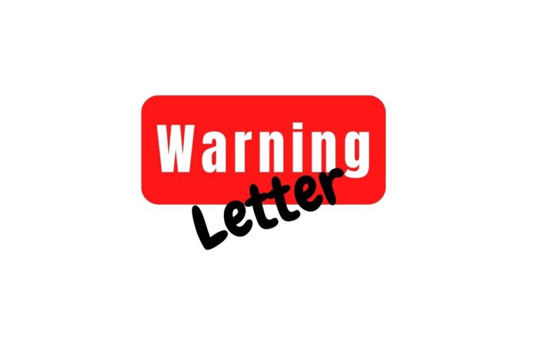 Warning Letter Sign FDA USFDA