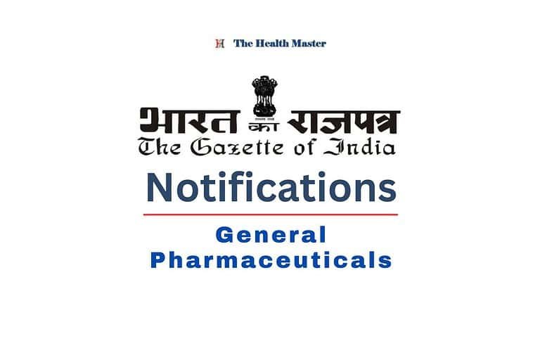 General Notifications (Pharmaceutical)