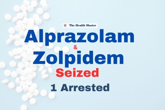 83,090 Tablets of Alprazolam and Zolpidem Seized, 1 Arrested