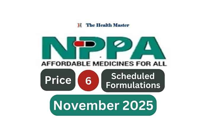 NPPA fixed Ceiling price of 6 scheduled formulations: November 2025
