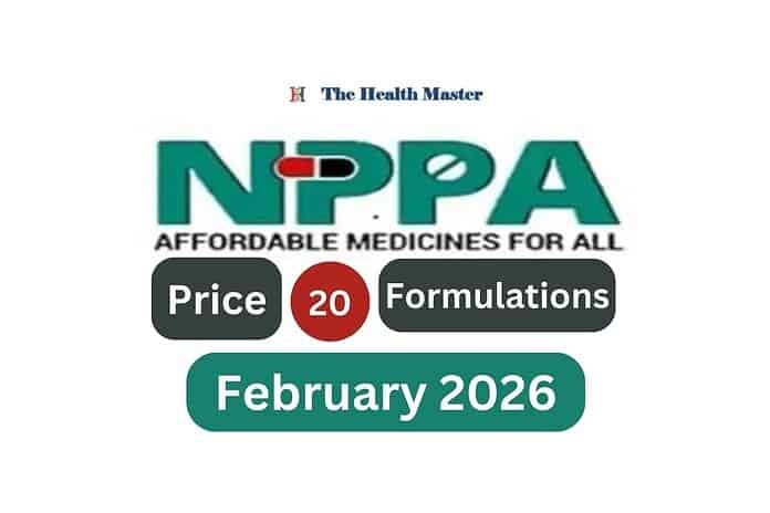 NPPA fixed retail price of 20 formulations February 2026