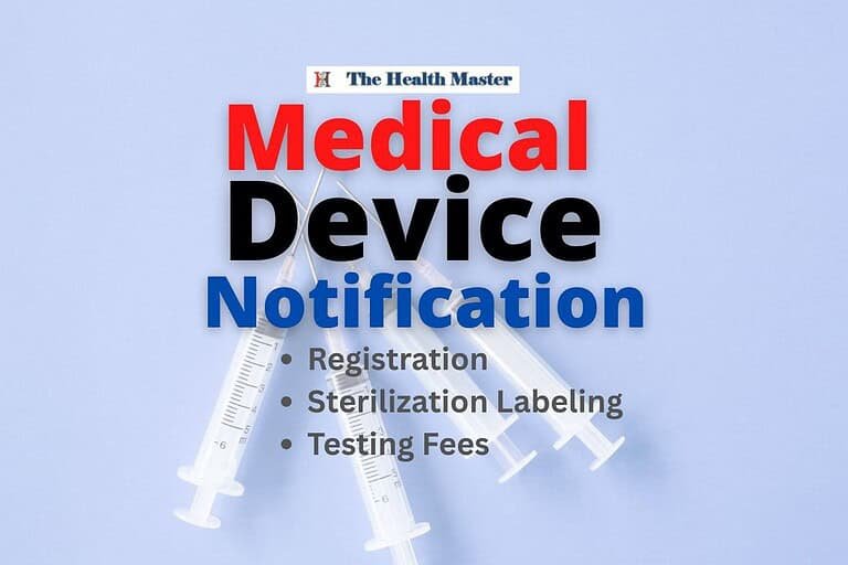 Medical Devices: Notification on Registration, Sterilization Labeling & Testing Fees